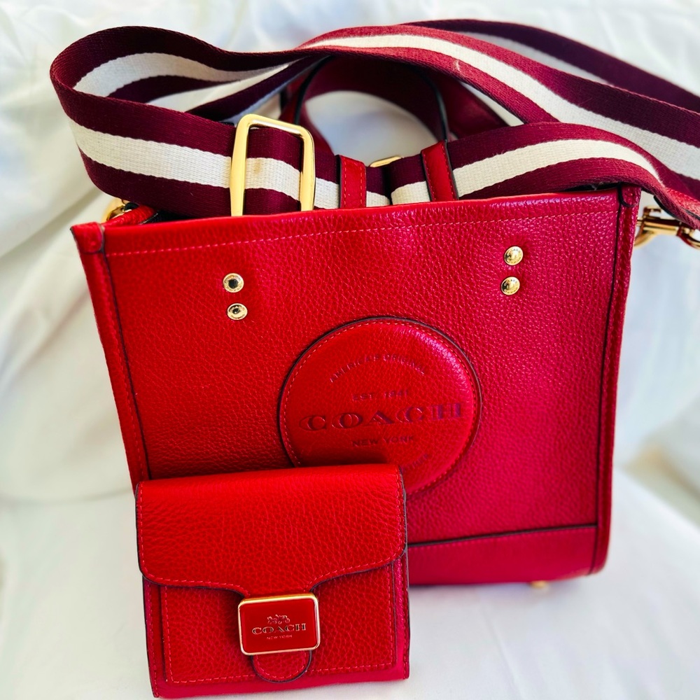 Authentic Red Coach purse and Wallet